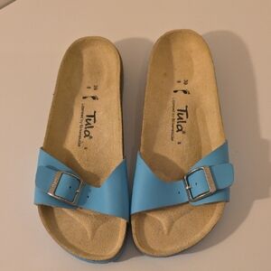 Tula Blue and Tan Sandals